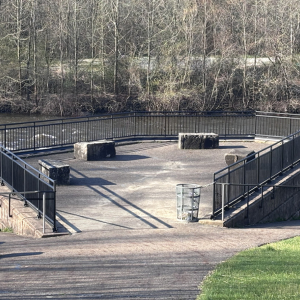 observation deck along a river