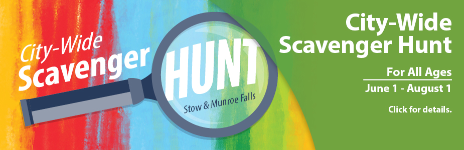 City-Wide Scavenger Hunt For All Ages, June 1 - August 1, Click for details. 